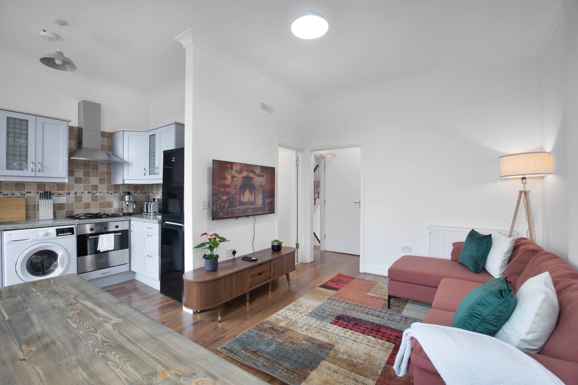 Bright living room in the Notting Hill duplex apartment